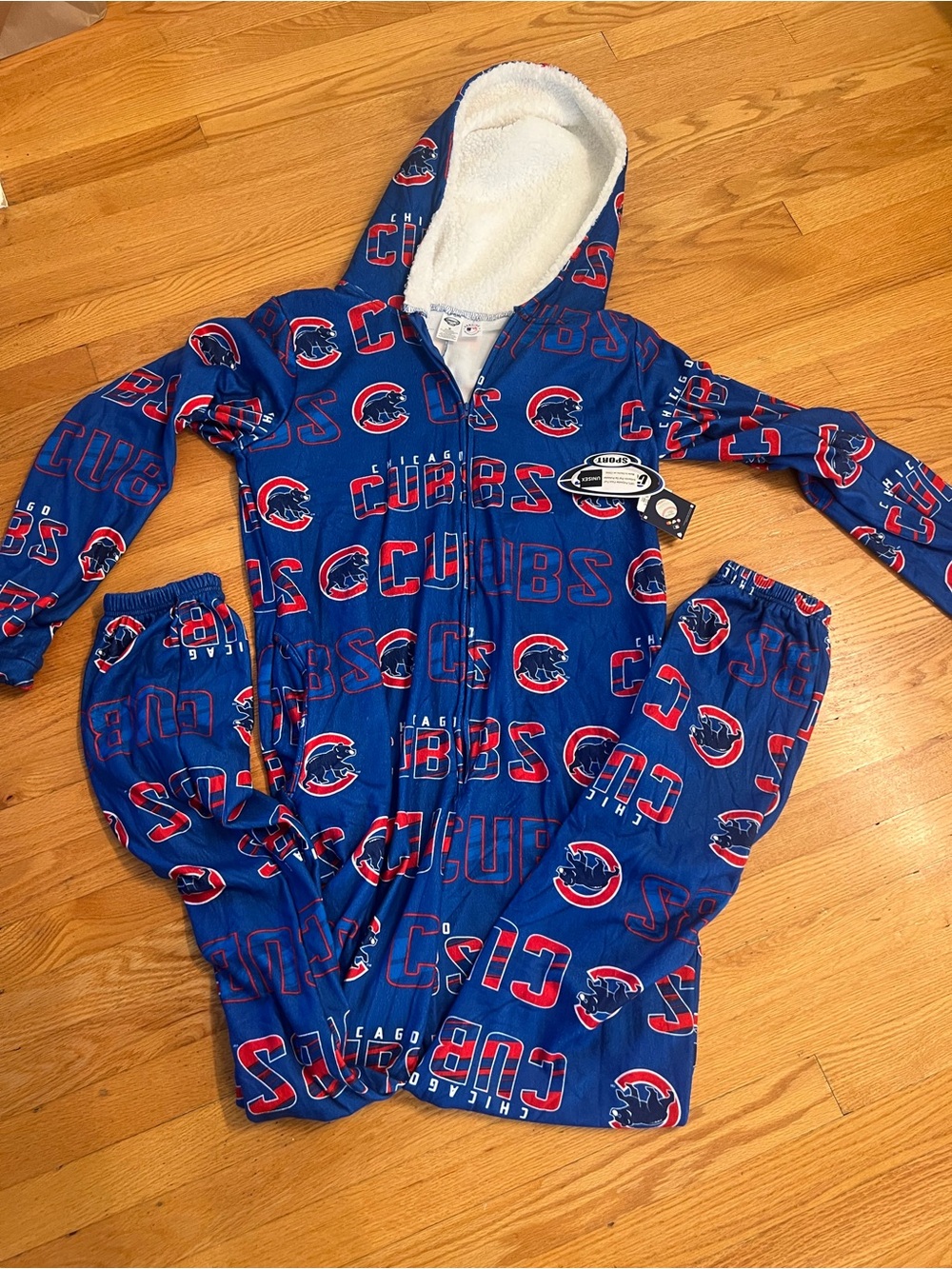 MLB Chicago Cubs Blue & Red Baseball Logo Onesie lounging pajamas